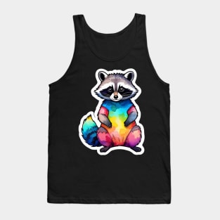 Raccoon Watercolor Tank Top